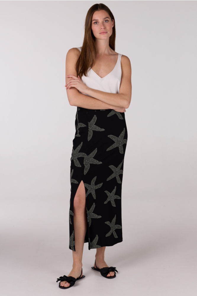 FENJA HS25 ROK VSF 690 LONG WITH SLIT 000985 BLACK OFF WHITE